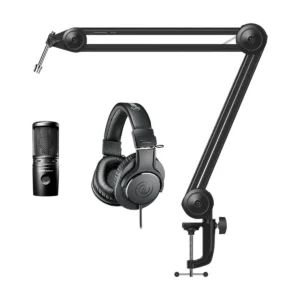 Audio-Technica Creator Pack : micro USB à condensateur, casque de monitoring et bras articulé à pince