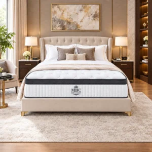Matelas Classe Premium PH10 MBC Royal Sleep, format QUEEN 160 x 200 cm, coutil blanc matelassé